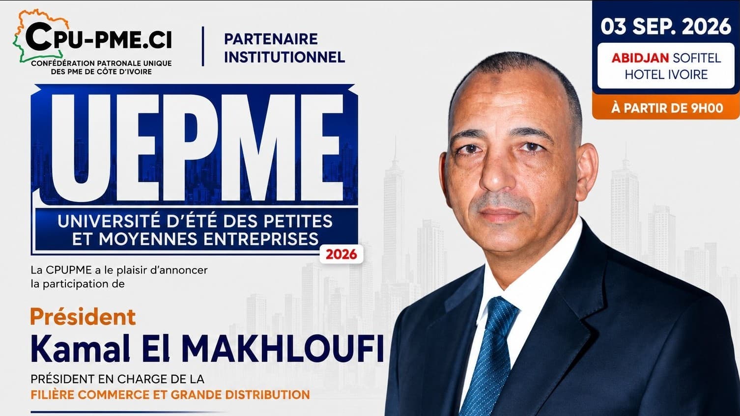 Kamal El Makhloufi participera à l’Université d’Été des PME 2026